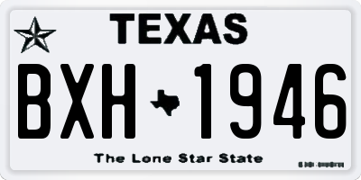 TX license plate BXH1946