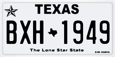 TX license plate BXH1949