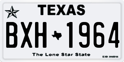 TX license plate BXH1964