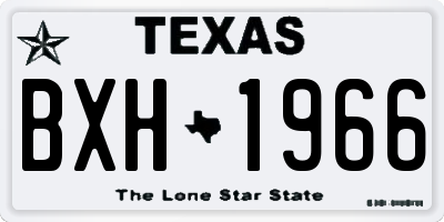 TX license plate BXH1966