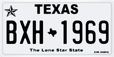 TX license plate BXH1969