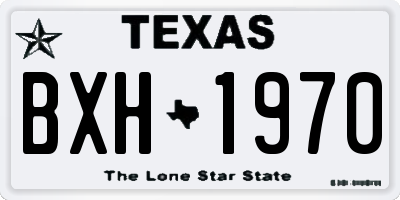 TX license plate BXH1970