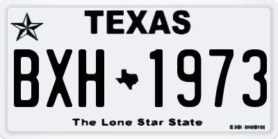 TX license plate BXH1973