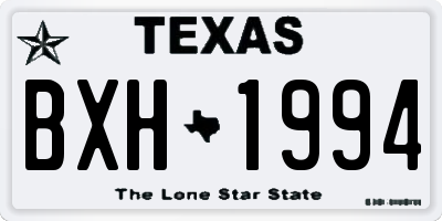 TX license plate BXH1994