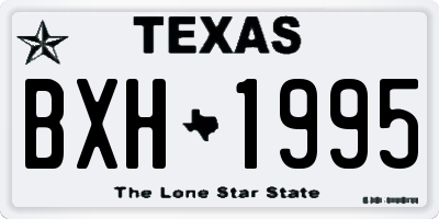 TX license plate BXH1995