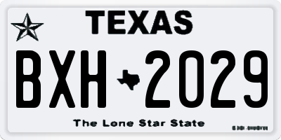 TX license plate BXH2029