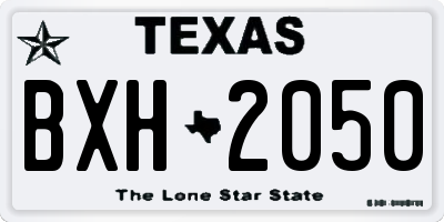 TX license plate BXH2050