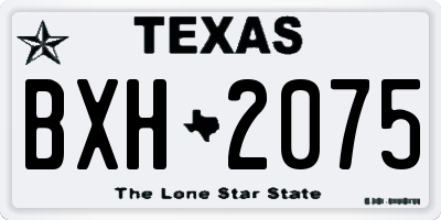 TX license plate BXH2075