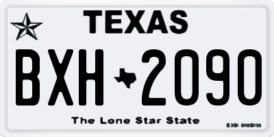 TX license plate BXH2090
