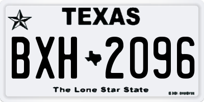 TX license plate BXH2096