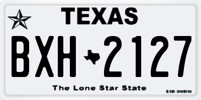 TX license plate BXH2127