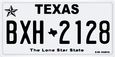 TX license plate BXH2128