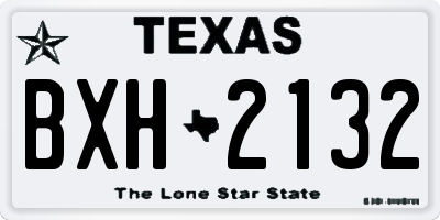 TX license plate BXH2132