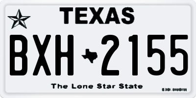 TX license plate BXH2155