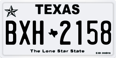 TX license plate BXH2158