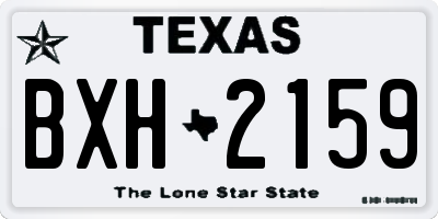 TX license plate BXH2159