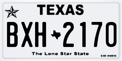 TX license plate BXH2170