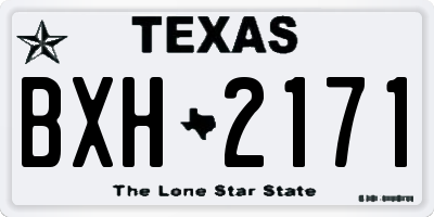 TX license plate BXH2171