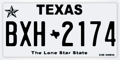 TX license plate BXH2174