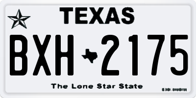 TX license plate BXH2175