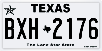 TX license plate BXH2176