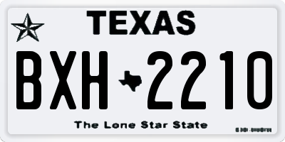 TX license plate BXH2210