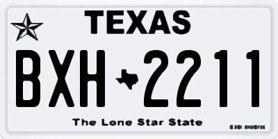 TX license plate BXH2211