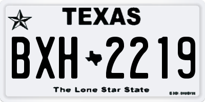 TX license plate BXH2219