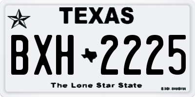 TX license plate BXH2225