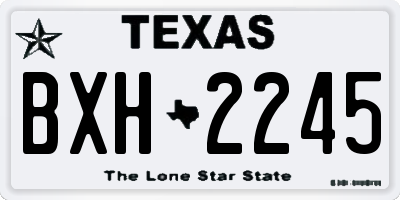 TX license plate BXH2245