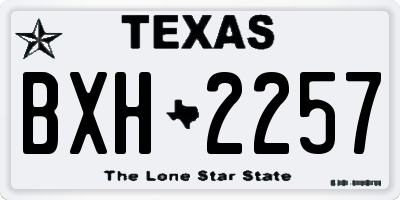 TX license plate BXH2257