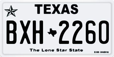 TX license plate BXH2260