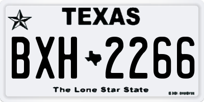 TX license plate BXH2266