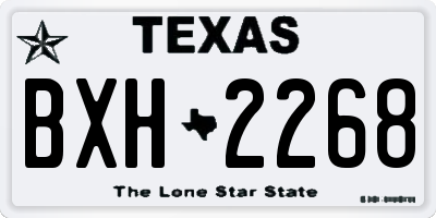 TX license plate BXH2268