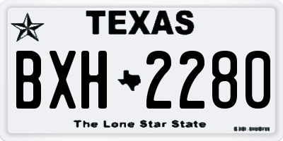 TX license plate BXH2280
