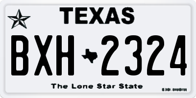 TX license plate BXH2324