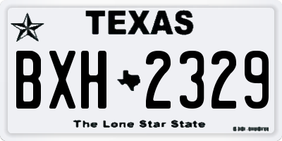 TX license plate BXH2329