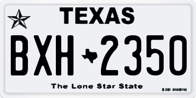 TX license plate BXH2350