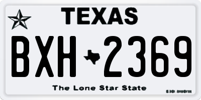TX license plate BXH2369