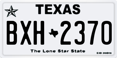TX license plate BXH2370