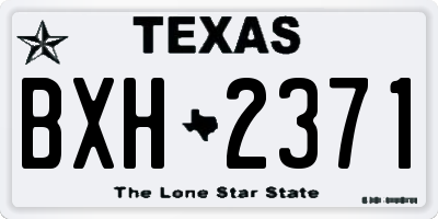 TX license plate BXH2371