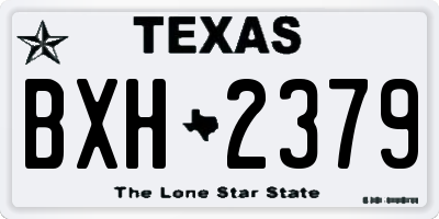 TX license plate BXH2379
