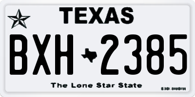 TX license plate BXH2385