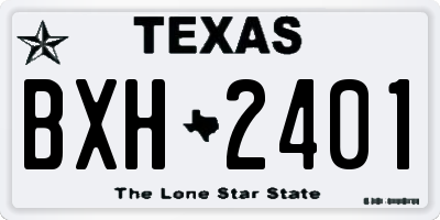 TX license plate BXH2401