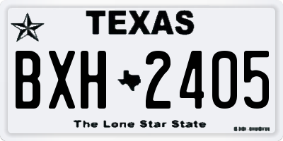 TX license plate BXH2405