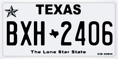 TX license plate BXH2406