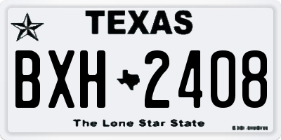 TX license plate BXH2408