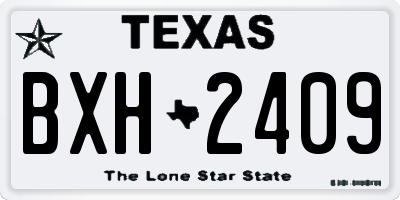 TX license plate BXH2409