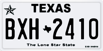 TX license plate BXH2410