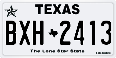 TX license plate BXH2413